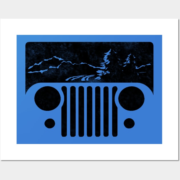 Adventuring CJ Jeep Wall Art by FalconArt